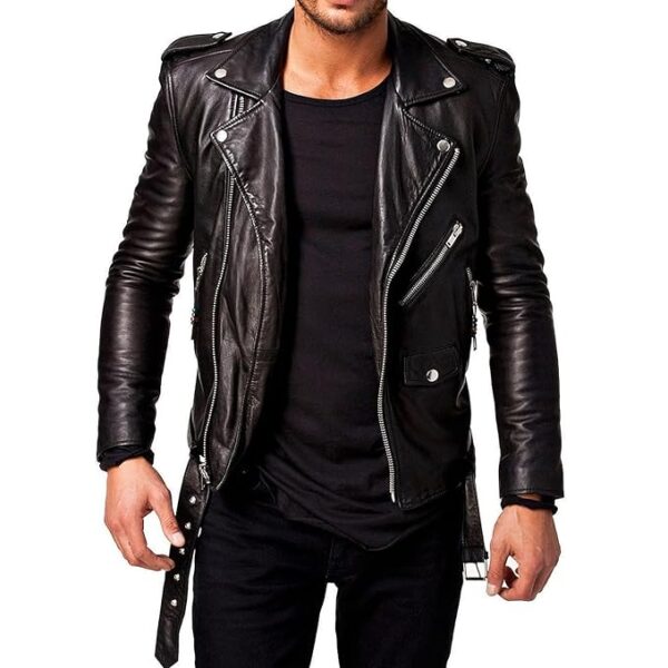 Viper Black Leather Jacket for Men | Full Sleeve | Latest Stylish Jacket | Winter Wear Bomber Jacket for Everyday Wear
