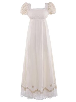 Regency Dresses for Women Luxurious Lace Empire Waist Dress