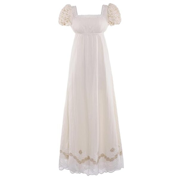 Regency Dresses for Women Luxurious Lace Empire Waist Dress