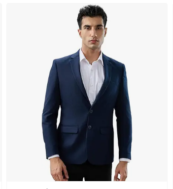 Men Regular Fit Checks Pattern Poly Wool Blend Notch Lapel Full Sleeve Formal Jacket