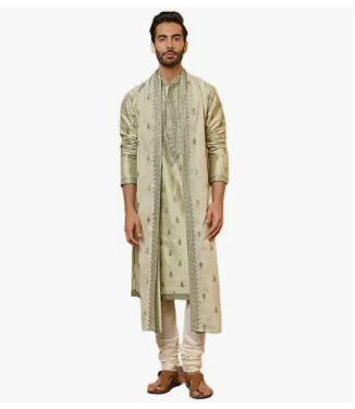 Green All Over Butta Embroidered Kurta Set | Ethnic WEAR | Green