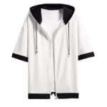 Summer Clothing, Men's Hoodie, Short Sleeve, Half Sleeve, Loose Fit, Stylish, Large Size