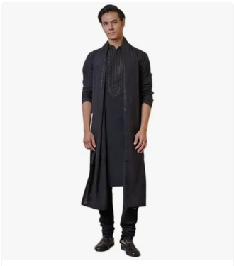 Black All Over Embroidered Kurta Set | Ethnic WEAR | Black